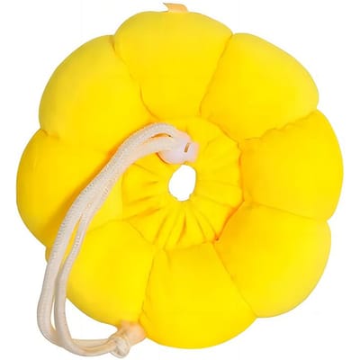 Animaux Domestiques Chats Après Chirurgie Collier Protecteur de Plaie Coton Doux Réglable Collier Élisabéthain Empêcher le Léchage des Cheveux Décoration Collier Tournesol S jaune