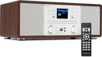 Internetradio - Audizio Avola alles-in-één radio met Bluetooth - DAB+/FM - CD speler - Wit