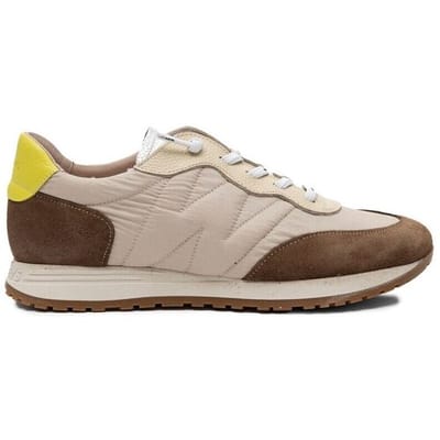 Wonders Towanda02 beige leren sneakers