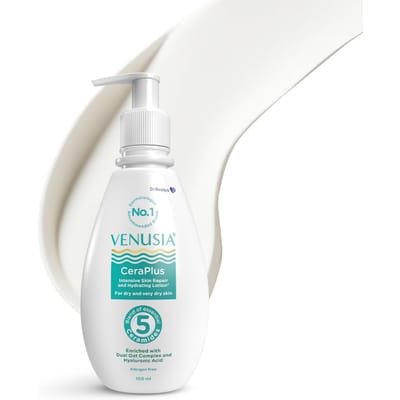 Dr. Reddy's Venusia CeraPlus Hydraterende Lotion Voor Droge Huid - Samengesteld Met 5 Essentiële Ceramiden, Havercomplex, Hyaluronzuur : Hypoallergeen a white