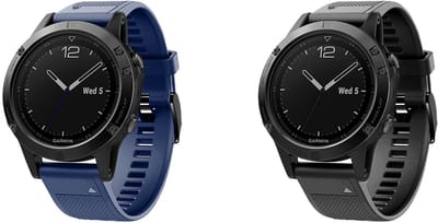 Strap-it Bundel van 2 Siliconen Bandjes - Geschikt voor Garmin Fenix 5/6 - Zwart & Donkerblauw - Sportbandje - Sportarmband - Siliconen Band - Waterbestendig & zweetbestendig - Flexibel & comfortabel