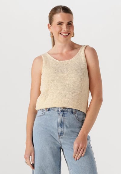 Studio Amaya Alma Tops & T-shirts Dames - Shirt - Ecru - Maat XS