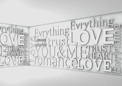 Modern Words Photo Wallcovering