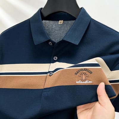 Lente en Zomer Nieuwe Stijl Revers Contrast Korte Mouw POLO Shirt Jeugd Slim Shirt Kraag Heren Korte Mouw Business T-shirt XL white