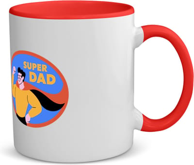 Akyol - super dad koffiemok - theemok - roze - Vader - papa - vaderdag - cadeau - verjaardag - kado - 350 ML inhoud