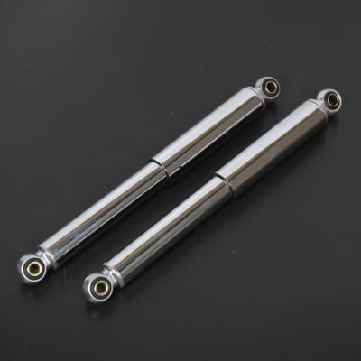 RSM-achterdemper voor Peugeot 50 103 bromfiets, glad, verchroomd, 320 mm, nieuw