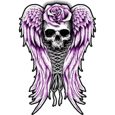 Stickers Lethal Threat Corset Skull