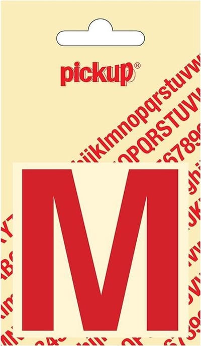 Pickup plakletter Helvetica 60 mm - rood M