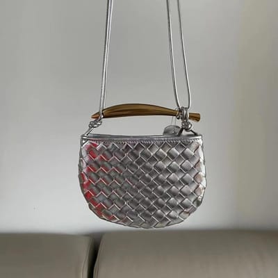 Geweven Tas, Sardine Schapenvacht Onderarmtas, Crossbody Tas, Veelzijdige Handtas, High-end en Eenvoudige Tas