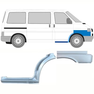 Reparatiepaneel dorpel + voorste wielkast + voorste spatbord voor Volkswagen Transporter T4 90-96