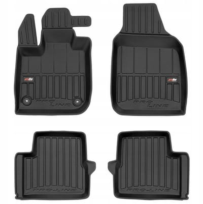 Frogum - 3D Pro-Line - Automatten Set - Geschikt voor FIAT 500 II ELECTRIC vanaf 2021 - 4-delig - Hoge Rand 6cm