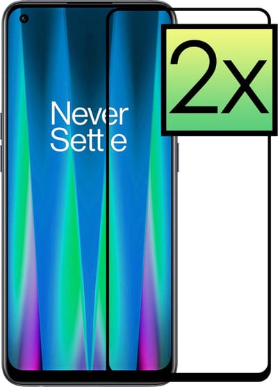 Screenprotector - 2 Stuks - Geschikt voor OnePlus Nord CE 2 - Full Cover - Beschermglas - Gehard Glas - Tempered Glass - Screen Protector