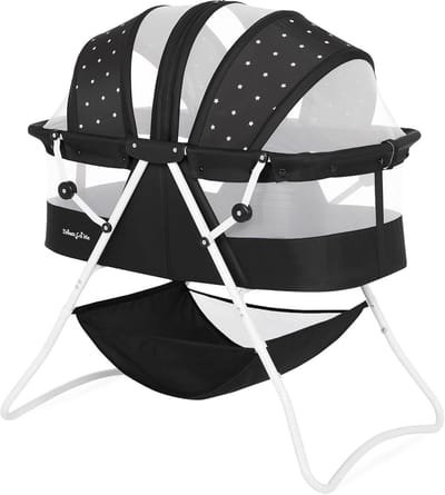 Lichte Opvouwbare Reiswieg voor Baby’s – Bedside Sleeper met Opbergmand