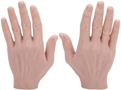 Dailygoods- Mannenhand Herbruikbaar - Siliconen Handmodel - Levensgroot Display - Sieradendisplay - Tattoo Training - Kunstschets 18x11 cm