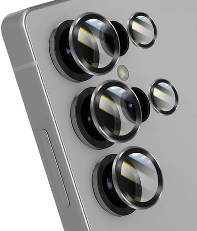 Forcell, Lens Protector geschikt voor Galaxy S25 Ultra - Aluminium Frame & Anti-Scratch, Wit