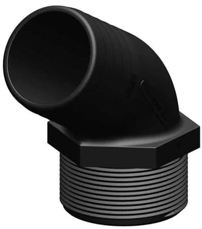Trudesign M 2´´ 120º Elleboogconnector 50 Mm Zwart