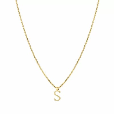 Bijoutheek Collier Letter S Goud