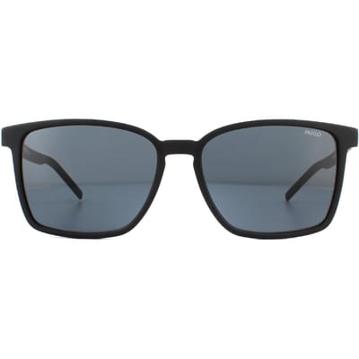 Hugo van Hugo Boss Square Mens mat zwart grijze zonnebril