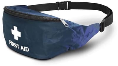 Lege EHBO-heuptas - Blauw - Ideaal voor scholen en reizen - Sterke verstelbare riem - Brede ritssluiting - 2 Liter