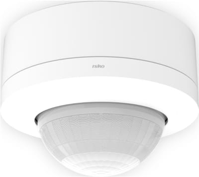 Niko Aanwezigheidsmelder P48LR, DALI-2, master, 32-37 m, 360°, wit voor opbouw (353-752421)