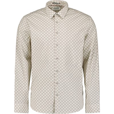 No Excess Shirt Stretch Allover Printed Old Pink Größe: S | Casual hemden Outlet | Herren | Rosa