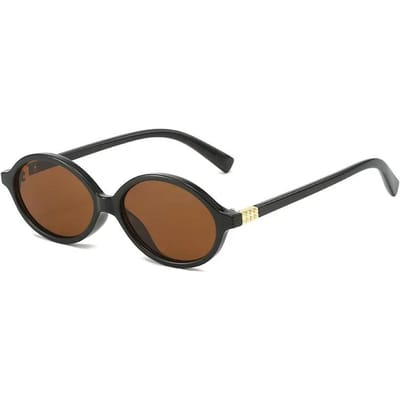 Mode Kleine Ovalen Zonnebril Dames Tinten UV4 Vintage Merk Ontwerper Helder Oceaan Glas Punk Trending Zonnebrillen As the picture