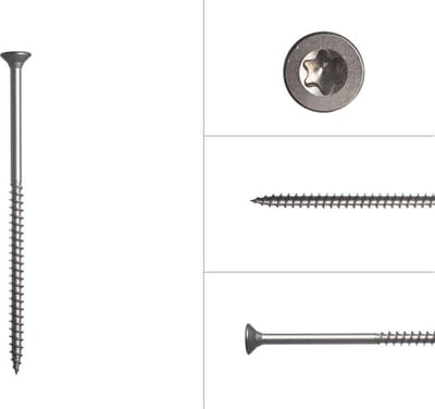 Wovar Spaanplaatschroeven RVS A2 5 x 100 mm Torx 25 | 200 Stuks