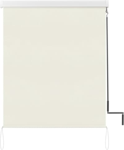 Happyment Rolgordijn met crank - Beige - 140x240cm - Rolgordijnen verduisterend - Luxaflex - Waterafstotend - Isolerend - Zonder of met boren - Voor balkon