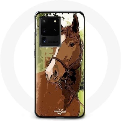 Hoesje voor Samsung Galaxy S20 Ultra Quarter Horse Bruin paardenras bruin