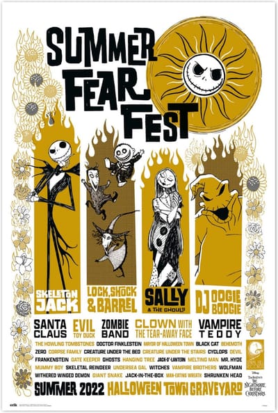 Poster Disney - Nightmare Before Christmas - Summer Fear Fest 61x91,5cm