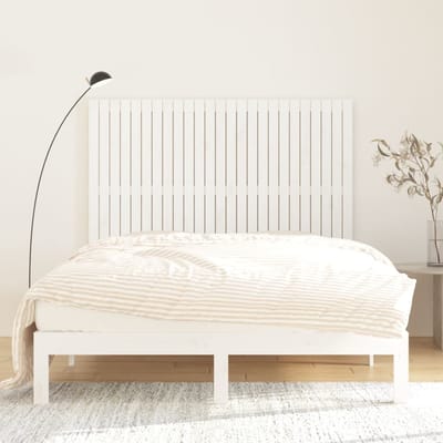 vidaXL - Wandhoofdbord - 159,5x3x110 - cm - massief - grenenhout - wit