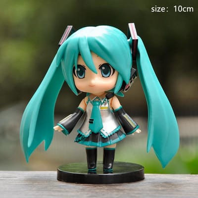 Anime Nieuwe Hatsune Miku Figuur Mini Karakter Ornamenten Kawaii Roze Groene Hatsune Huis Bureau Decoratie Volwassen Speelgoed kind Verjaardagscadeau