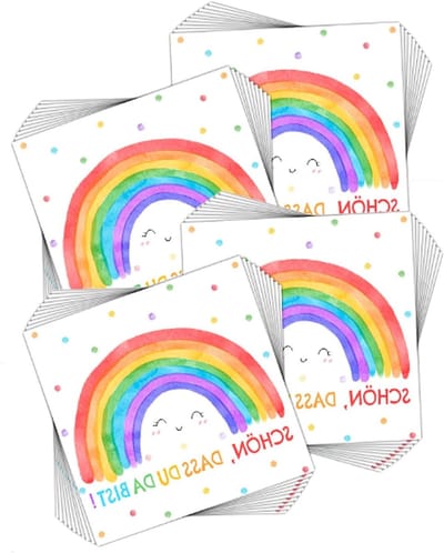 40 Kleurrijke Servetten voor Kinderen - Regenboog Decoratie voor Verjaardagsfeestjes, Carnavalsfeesten en Schoolstart