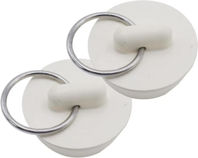Afvoerstoppen Set - Wastafel Goots - Water Dicht Houden - Met Ophangring - 1-1/8 tot 1-1/4 Inch - Wit