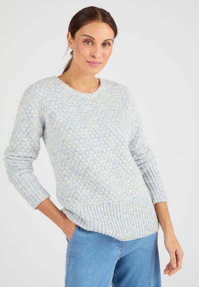 Damart - Trui veelkleurig tricot - Dames - Blauw - XS
