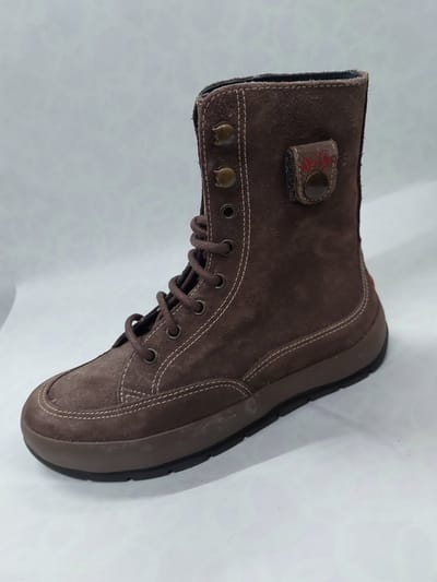 WOLKY 230 / halfhoge veterschoenen met verlengstuk / bruin / maat 36