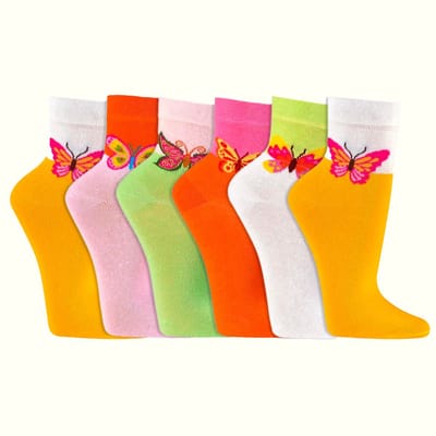 Kindersokken | grappige sokken | happy sock printjes | 3 kleurrijke thema's | meisjes voordeelpakket 9 paar