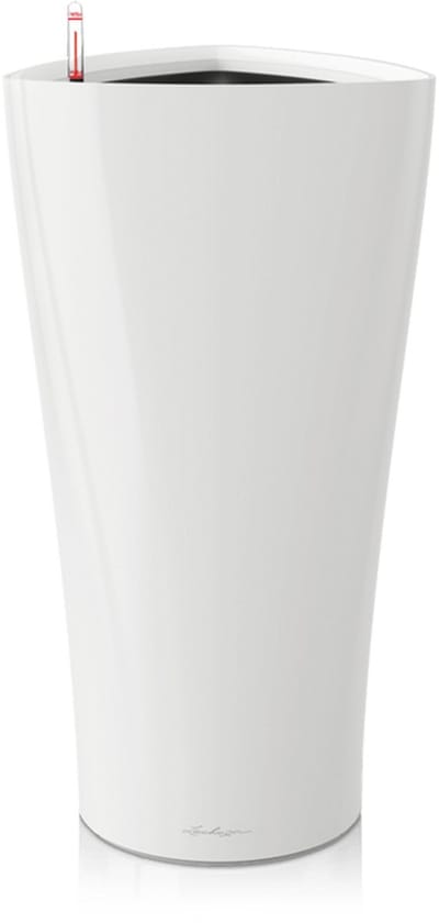 LECHUZA DELTA PREMIUM 30 Plantenbak - met uitneembare binnenbak - met bewateringssysteem - ALL-IN-ONE set met LECHUZA-PON -- wit hoogglans