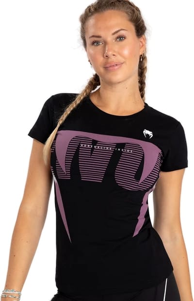 Venum Adrenaline Dames T-Shirt Katoen Zwart Paars - XS
