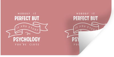 Muurstickers - Sticker Folie - Psychologie - Studeren - Leren - Quotes - Onderwijs - 40x20 cm - Plakfolie - Muurstickers Kinderkamer - Zelfklevend Behang - Zelfklevend behangpapier - Stickerfolie