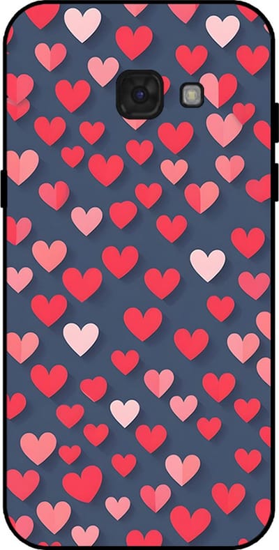 Smartphonica Telefoonhoesje Geschikt voor Samsung Galaxy A5 2017 met Roze en Rode Hartjes Opdruk - TPU Backcover Case With Rosé and Red Heart Design geschikt voor Samsung Galaxy A5 2017