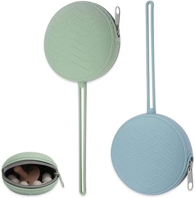 BPA-vrije Fopspeenbox, 2 Stuks, Stofdichte Fopspeenhouder voor Baby, Ideaal voor Luiertassen en Reizen