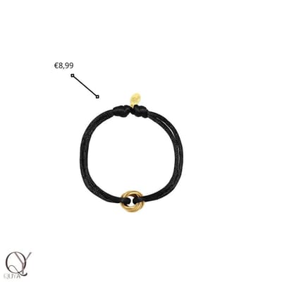 Yehwang - Love bracelet - Zwart - Goud stainless steel