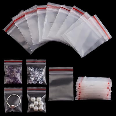 Dailygoody - Set van 500 Plastic Zakjes met Ritssluiting - Transparante Zakjes - Ideaal voor Sieraden - 8 x 12 cm - Dikte 0.04 mm - Perfect voor Opsla