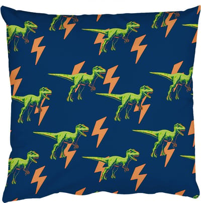 Sierkussens - Kussentjes Woonkamer - 50x50 cm - Bliksemschichten - Oranje - Dinosaurussen