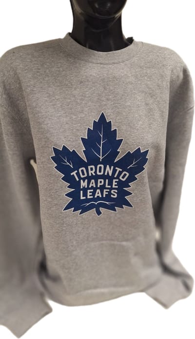 TORONTO MAPLE LEAFS-CREWNECK-GREY -L
