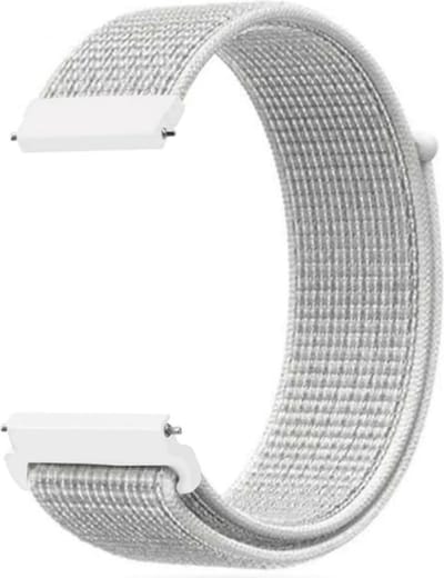 KELERINO. Nylon bandje geschikt voor Samsung Galaxy 46 MM / Gear S3 - Lichtgrijs