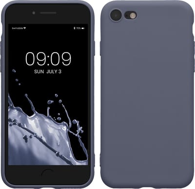 kwmobile telefoonhoesje geschikt voor Apple iPhone SE (2022) / iPhone SE (2020) / iPhone 8 / iPhone 7 - Hoesje voor smartphone - Precisie camera uitsnede - In blauwgrijs
