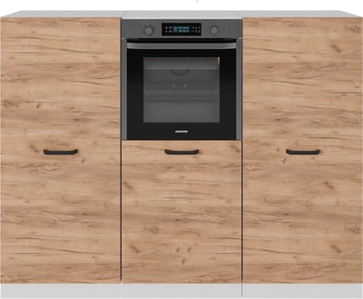 Vicco R-Line Keukenblok – 180 cm Zonder werkblad Eik goud/wit