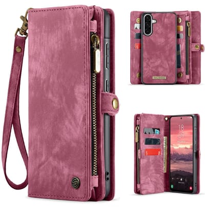 Solidenz Hoesje - Geschikt voor Samsung Galaxy A36 - Urban Wallet - Rood